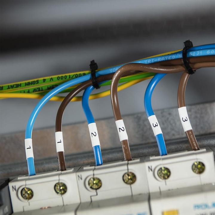 Produktbild Brother Heat-Shrink-Tube schwarz/weiss (3.10 cm, Weiss)