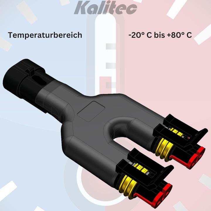 Image du produit Kalitec SuperSeal 2 pôles répartiteur en Y 1,5 mm I connecteur automobile 2 voies I étanche à la poussière