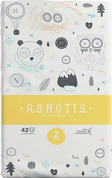 Image du produit Agnotis Baby Diapers No2 3-6 Kg With Adhesive - 42 Pieces (Taille 2, 42 pièce(s))