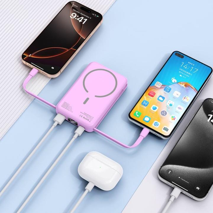 Actual product image Tech-Protect PB31 MagSafe 10000mAH Power Bank - Purple (10000 mAh)