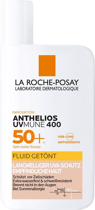 La Roche Posay Anthelios Invisible Fluid Getönt (Sonnencreme Gesicht, SPF 50+, 50 ml, 75 g)