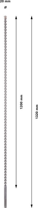 Produktbild Bosch Professional Zubehör Hammerbohrer SDS max-7, 20 x 1200 x 1320 mm (20 mm)
