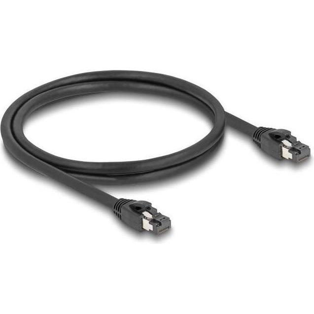 Thumbnail - Delock RJ45 Netzwerkkabel Cat.8.1 S/FTP 1 m bis 40 Gbps schwarz (S/FTP, CAT8.1, 1 m), Netzwerkkabel