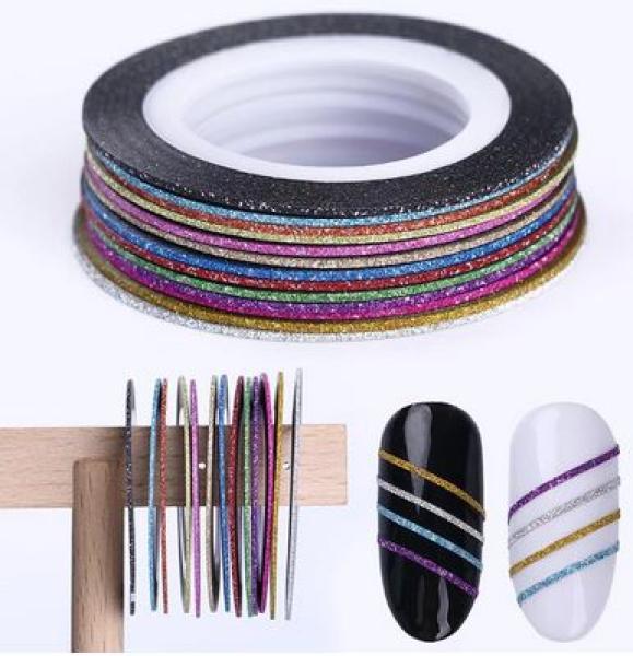 Produktbild Nagellack24 Nail Art Sticker Selbstklebend Color Mix 1mm