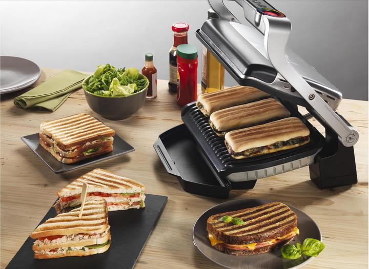 Produktbild Tefal OptiGrill Kontaktgrill (GC705D), Edelstahl