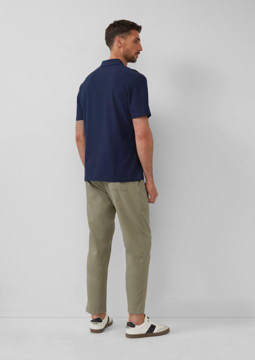 Actual product image S.Oliver Polo-Shirt Poloshirt aus Struktur-Jersey mit Brusttasche (L)