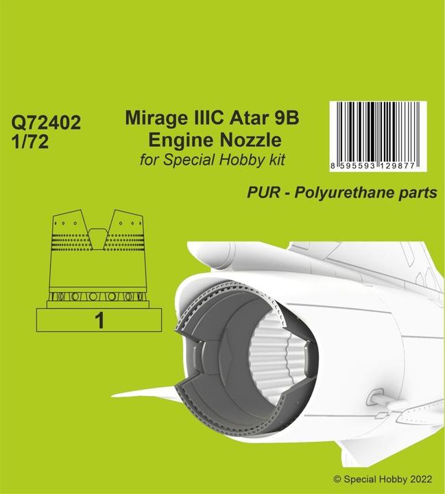 Actual product image CMK Mirage IIIC Atar 9B Engine Nozzle for Special Hobby kit