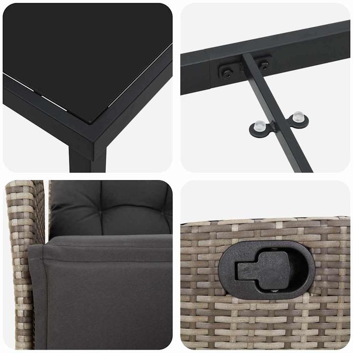 Produktbild vidaXL Garten Essgruppe (80 x 80 x 73 cm)