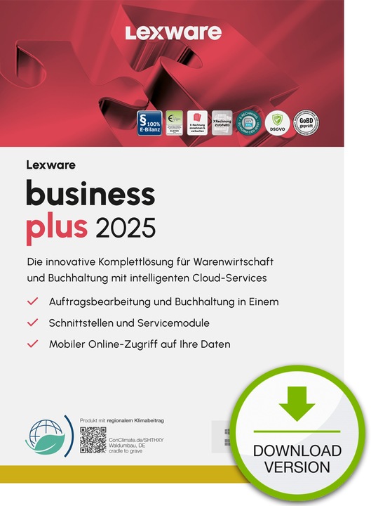 Actual product image Lexware ESD / business plus 2025 / Onlin (1 User, 12 months)