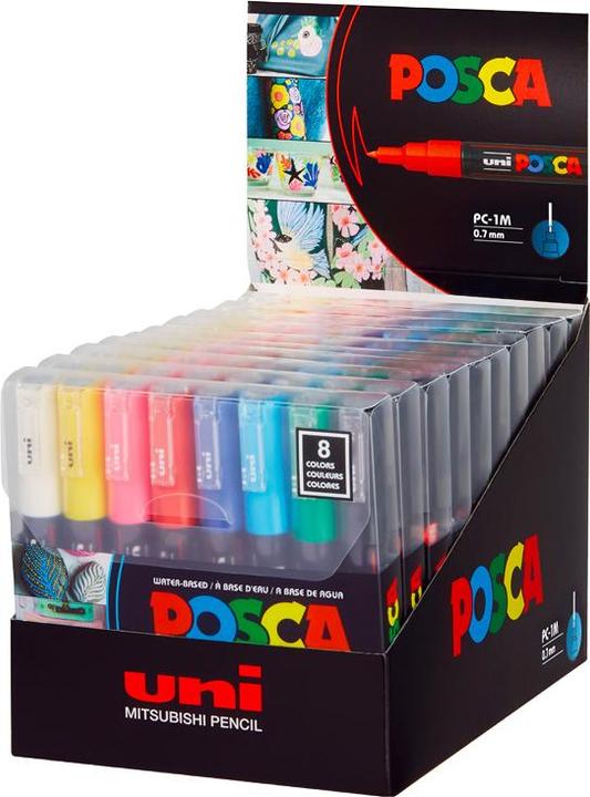 Actual product image Posca Extra Fine Marker PC-1M Case 8 pcs Assorted (8 x)