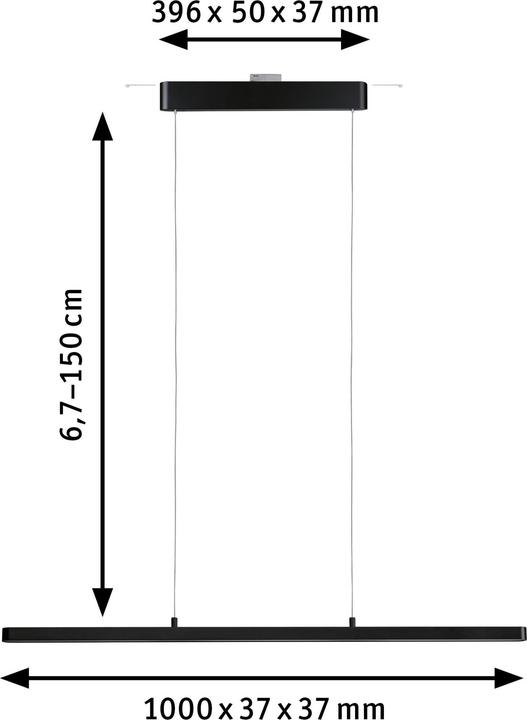 Productafbeelding Paulmann URail pendelarmatuur Lento Zigbee (1800 lm)