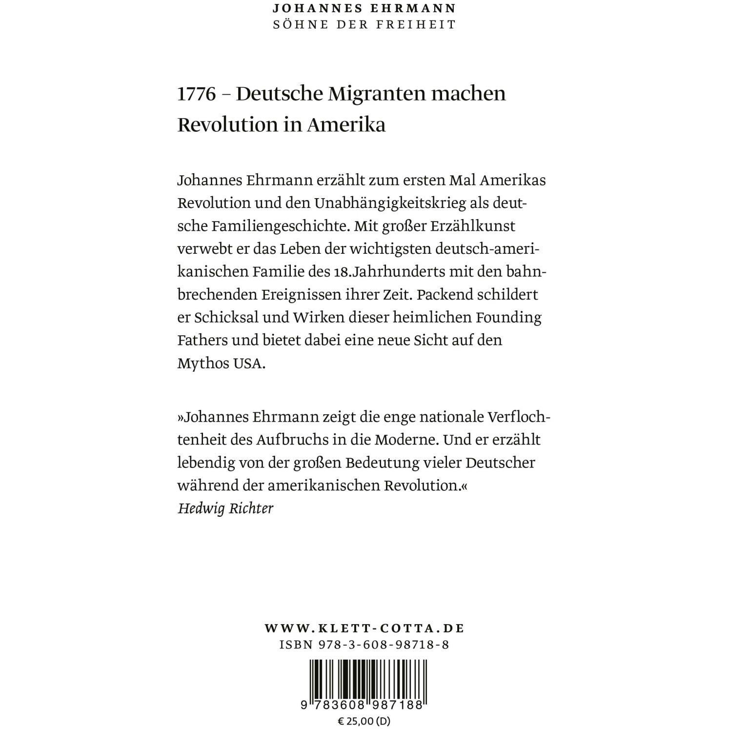 Thumbnail - Söhne der Freiheit, Fachbücher von Johannes Ehrmann