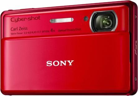 Sony DSC-TX100V, 16MP, zoom 4x, 3D, GPS, FullHD, rosso