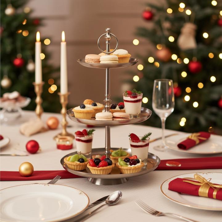 Produktbild Home&Styling 3-Etagen Etagere, 30 x 50 cm, silber