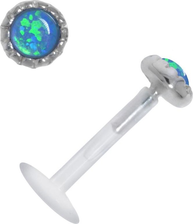 Produktbild Bijouteria Piercing für Lippe/Tragus (Bioplast, Schmuckstein, Silber 925)