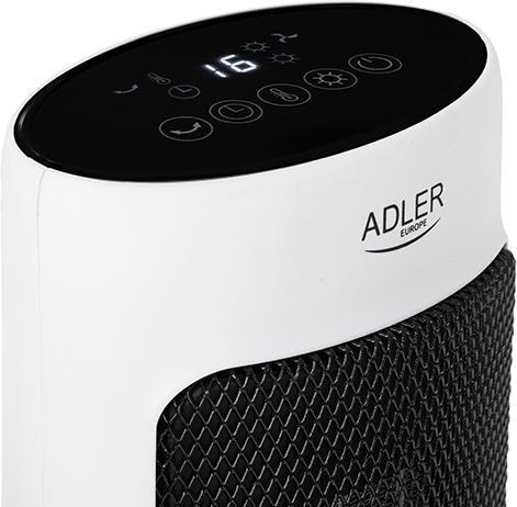 Actual product image Adler AD 7738 Ceramic LED fan heater with remote control + timer (2000 W)