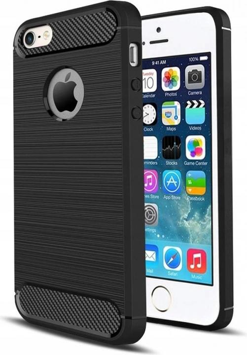 Immagine prodotto Screenguard Apple iPhone 5/5S/SE Custodia Carbon Brushed Soft TPU (Apple iPhone 5)