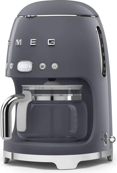 Productafbeelding Smeg DCF02GREU 50's stijl, 10 kopjes, LED-display, leigrijs