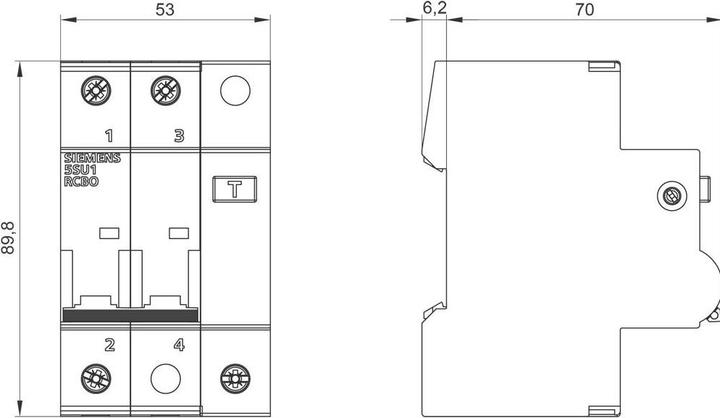 Immagine prodotto Siemens Interruttore di corrente residua kA 2P Tipo A 30 mA CChar A Un AC