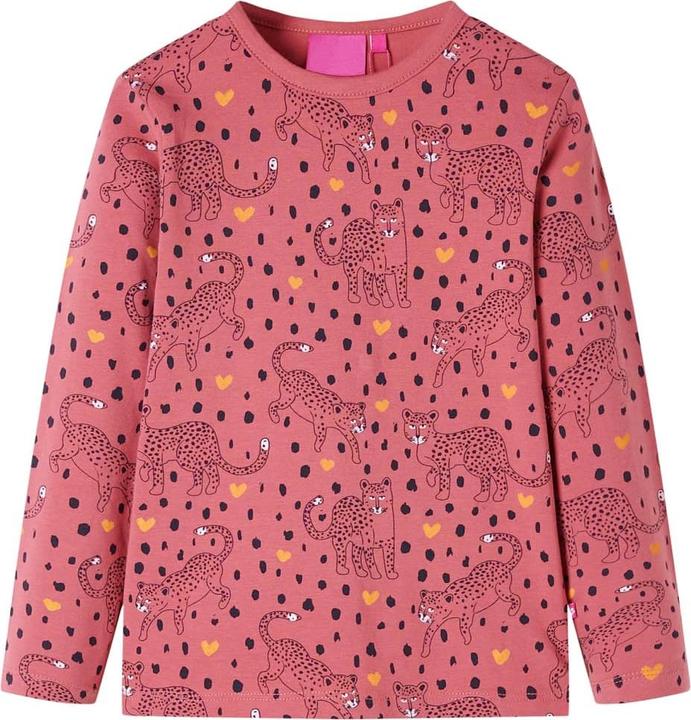 Produktbild vidaXL Kinderpyjama mit Langen Ärmeln Altrosa 128,Material: 95 (128)