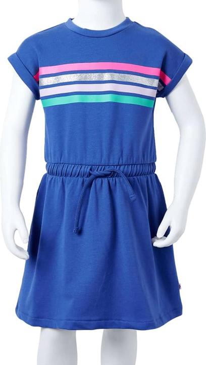 Actual product image vidaXL Children's dress with drawstring cobalt blue 104,Material: 95 (104)