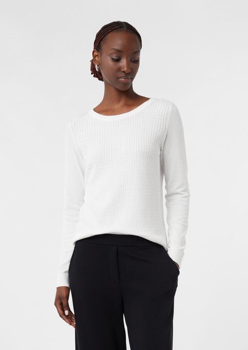 Produktbild Comma Strickpullover Strickpullover aus Viskosemix mit Zopfmuster (38)