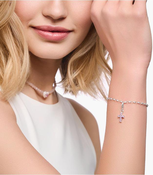 Image du produit Thomas Sabo Charm pendentif croix rose en argent (Argent 925)