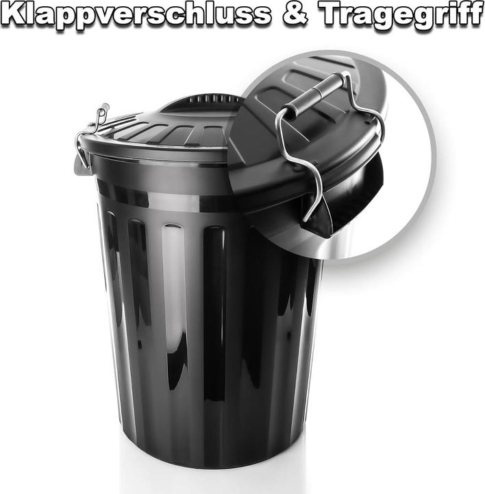 Image du produit BigDean Wetterfeste Universaltonnen mit Deckel (2 Stück) (80 l)