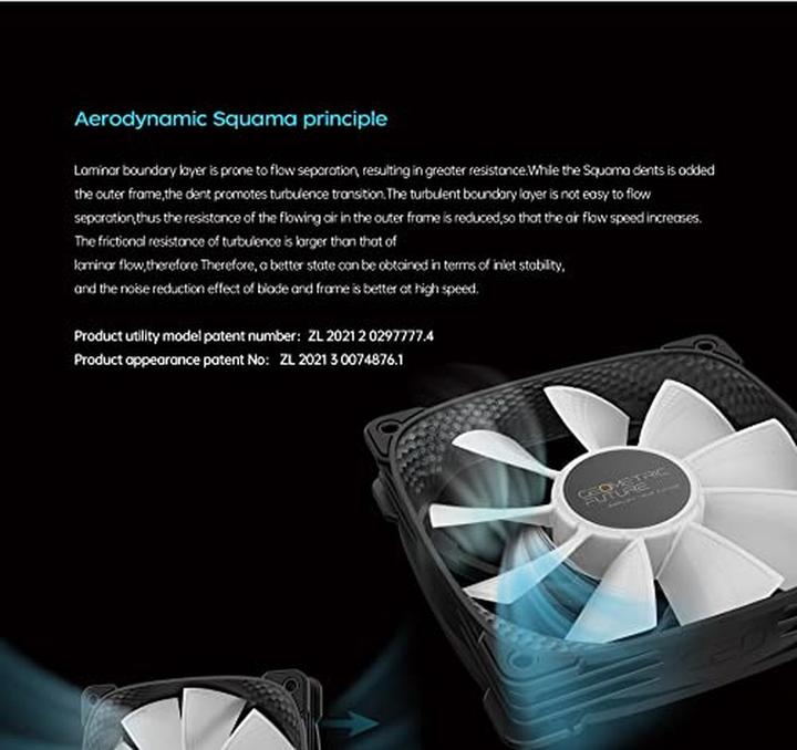 Immagine prodotto Geometric Future Ventola Squama 2505B RGB, confezione da 3 - 120 mm, nera (120 mm, 3 x)