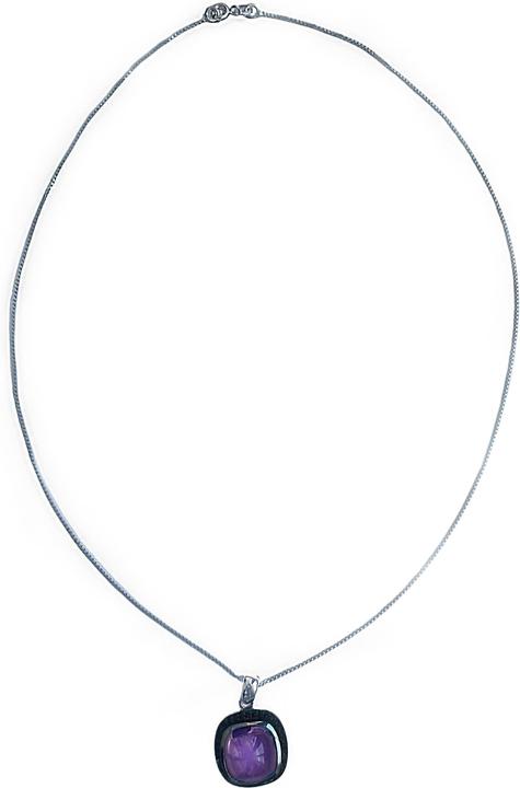 Immagine prodotto Xen Ciondolo con catena ametista cabochon a cuscino 45 cm Argento 925 (Argento 925, 45 cm)