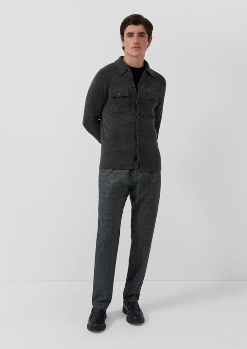 Produktbild s.Oliver Strickjacke Wollmix-Cardigan im Overshirt-Style (M)