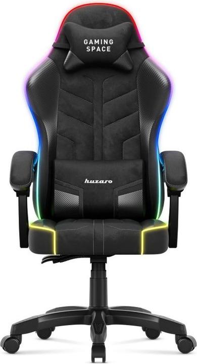 Produktbild Huzaro Force 2.7 RGB Schwarzer Velours-Gaming-Stuhl