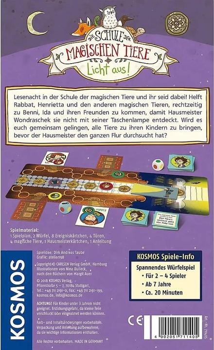 Produktbild Kosmos Die Schule der magischen Tiere - Licht aus (Deutsch, 2 - 4 Spieler)