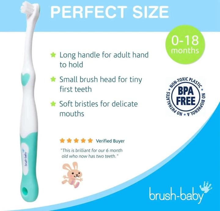 Produktbild Brush-Baby Zahnbürste und Zahnungshilfe (Weich, 2 x)