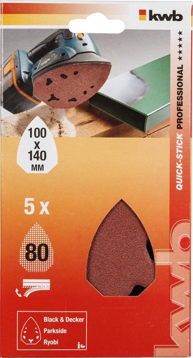 Produktbild kwb Mouse Haftscheiben K80 / 5 Stück (80)