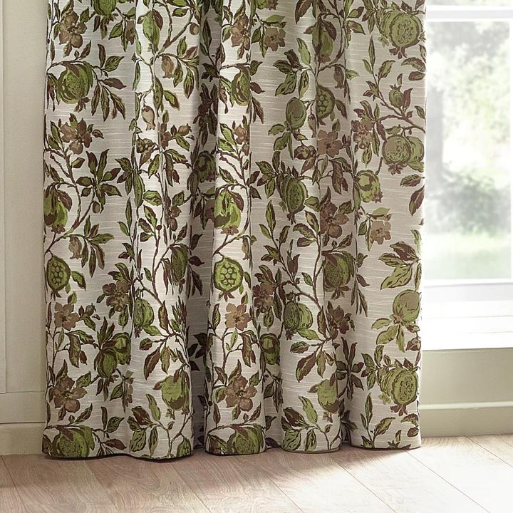 Produktbild Wylder FaltenVorhänge Jacquard Granatapfel Blumig (229 x 137 cm)