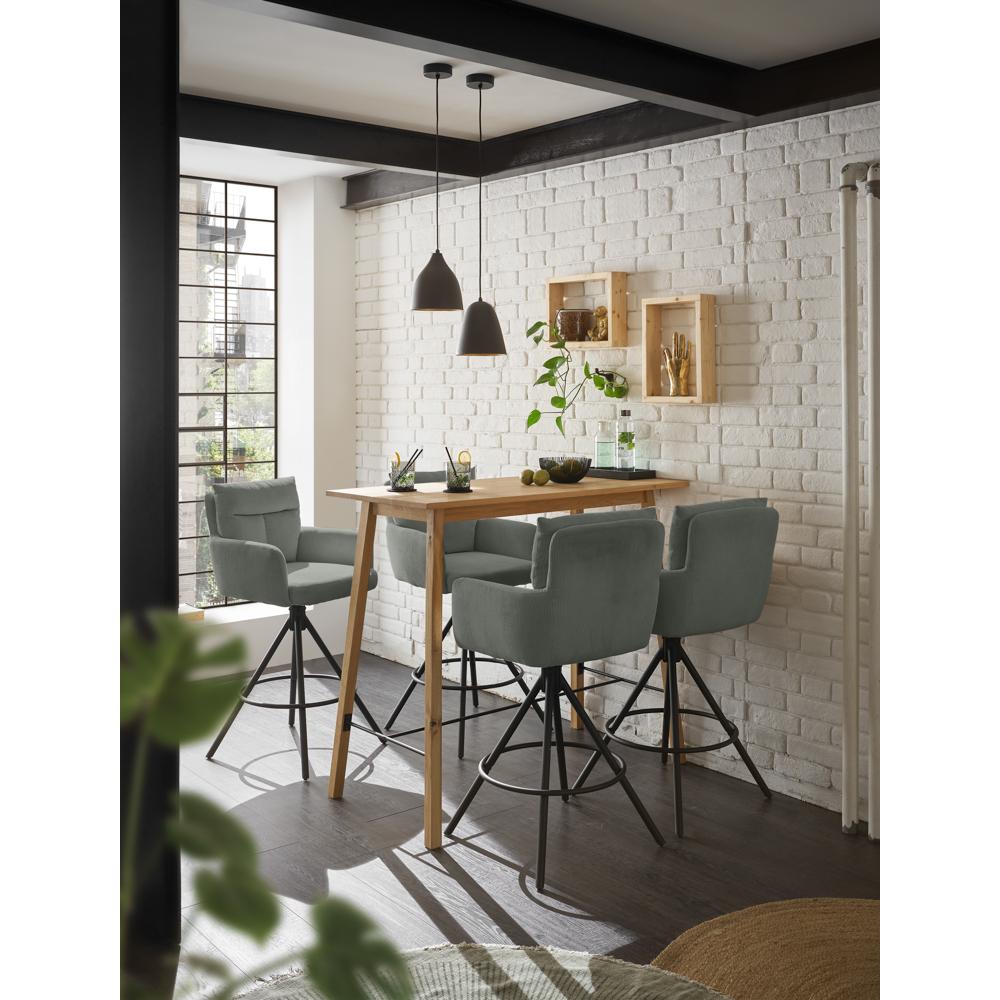 Thumbnail - 2x Stolkom, Barhocker, SOFIA Barhocker drehbar 180 ° Metall