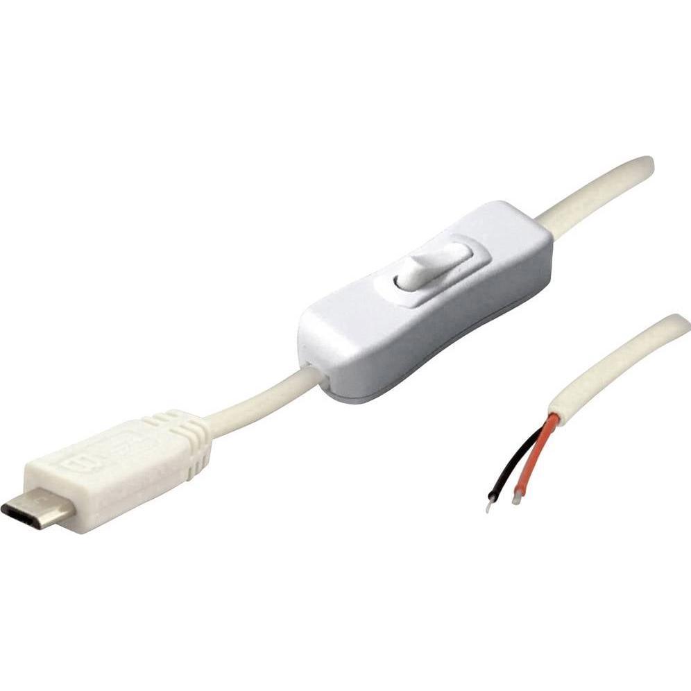 Thumbnail - BKL Electronic MUSB - Micro-USB Kabel Stecker mit Schalter, Elektronikkabel + Stecker, Schwarz
