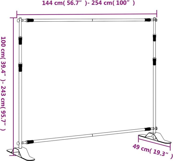 Produktbild VidaXL Backdrop Stand (305 cm, 243 cm)