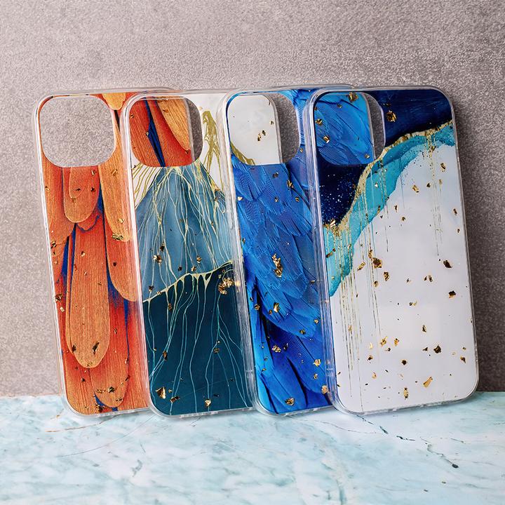 Actual product image OEM Gold Glam case for Xiaomi Redmi 14C 4G leaves (Xiaomi Poco C75, Xiaomi Redmi 4)