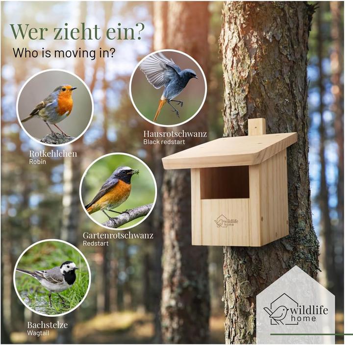 Immagine prodotto Wildlife home Nistkasten Halbhöhle-Set für Vögel (2 Stück)