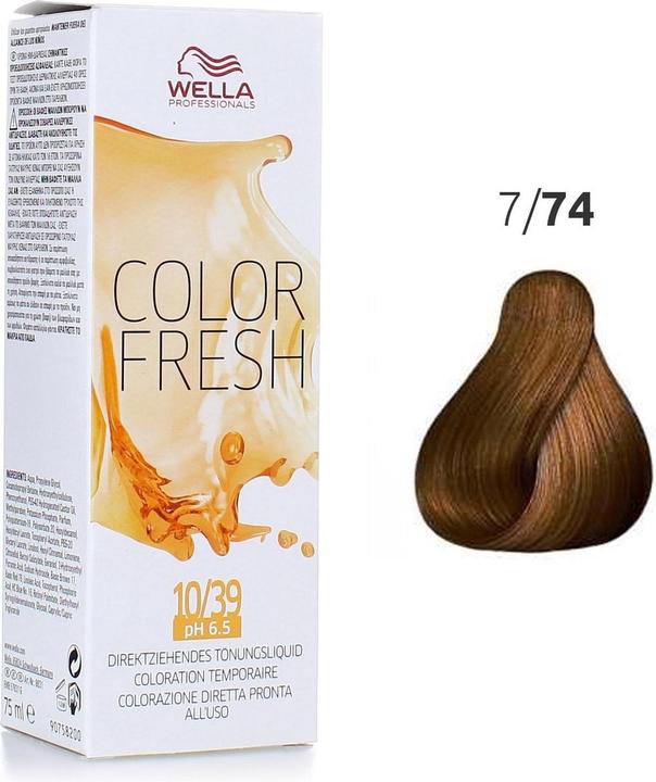 Produktbild Wella Color Fresh (7/74 Mittelblond Braun-Rot)