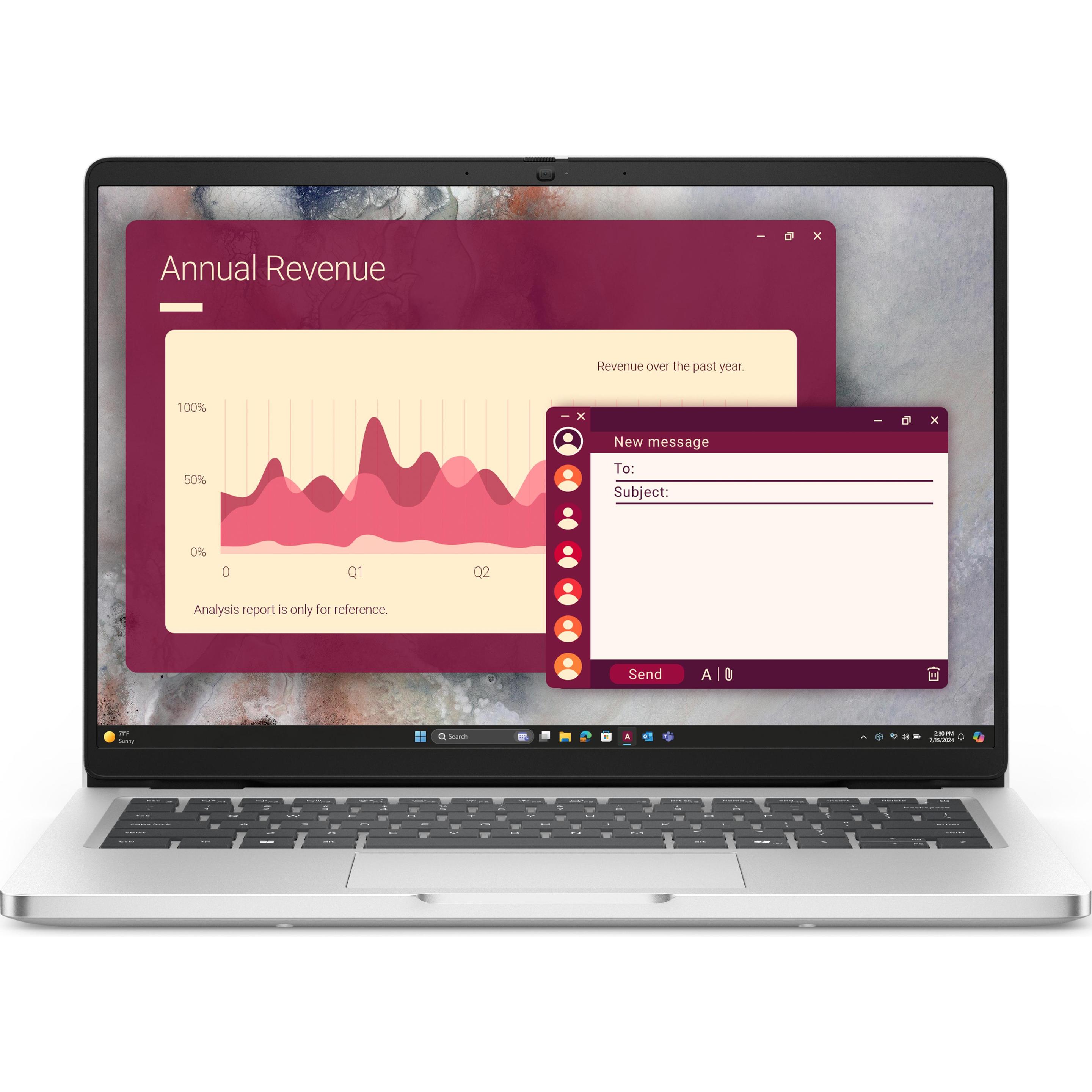 Dell Pro 14 PC14250 (14", 512 GB, 16 GB, Deutschland, Intel Core Ultra 5 235U), Notebook, Silber