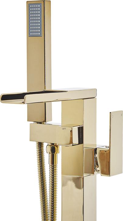 Actual product image Beliani Freestanding bath mixer brass gold BOYOMA