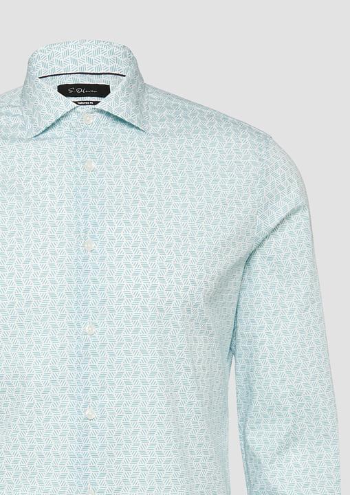 Produktbild S.Oliver Hemd Tailored Fit: Elastisches Baumwollhemd mit All-over-Print (38)