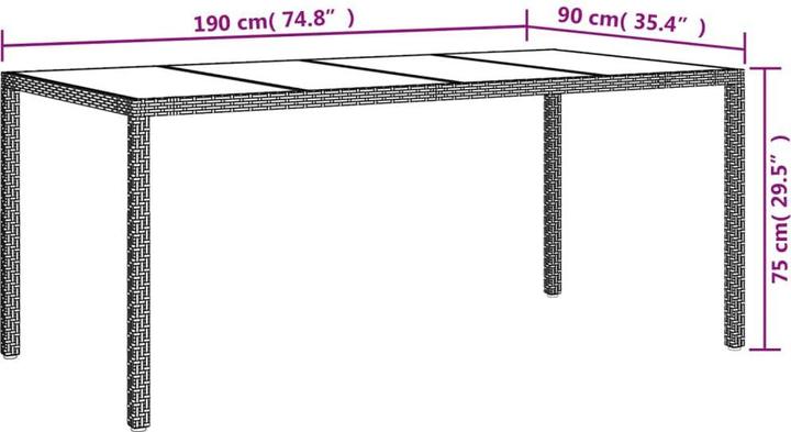 Produktbild vidaXL Gartentisch