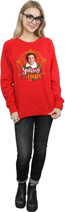 Actual product image Elf Womens/Ladies Buddy Smiling Sweatshirt (XXL)