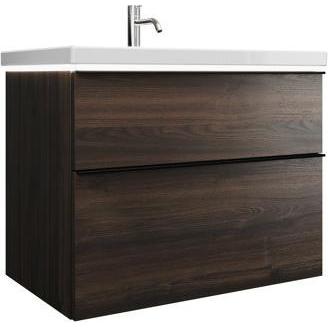 burgbad, Badmöbelset, Eqio Keramik-Waschtisch inklusive Waschtischunterschrank und LED-Waschtischunterschrankbeleu