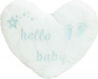 Image du produit IKO Coussin peluche coeur bleu clair "Hello Baby" l=30