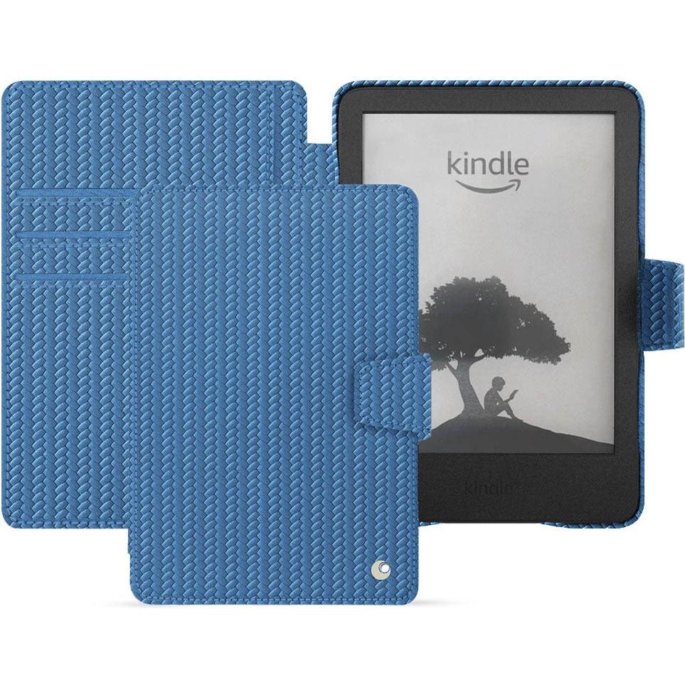 Noreve Lederschutzhülle Amazon Kindle (2022), eReader Zubehör, Blau